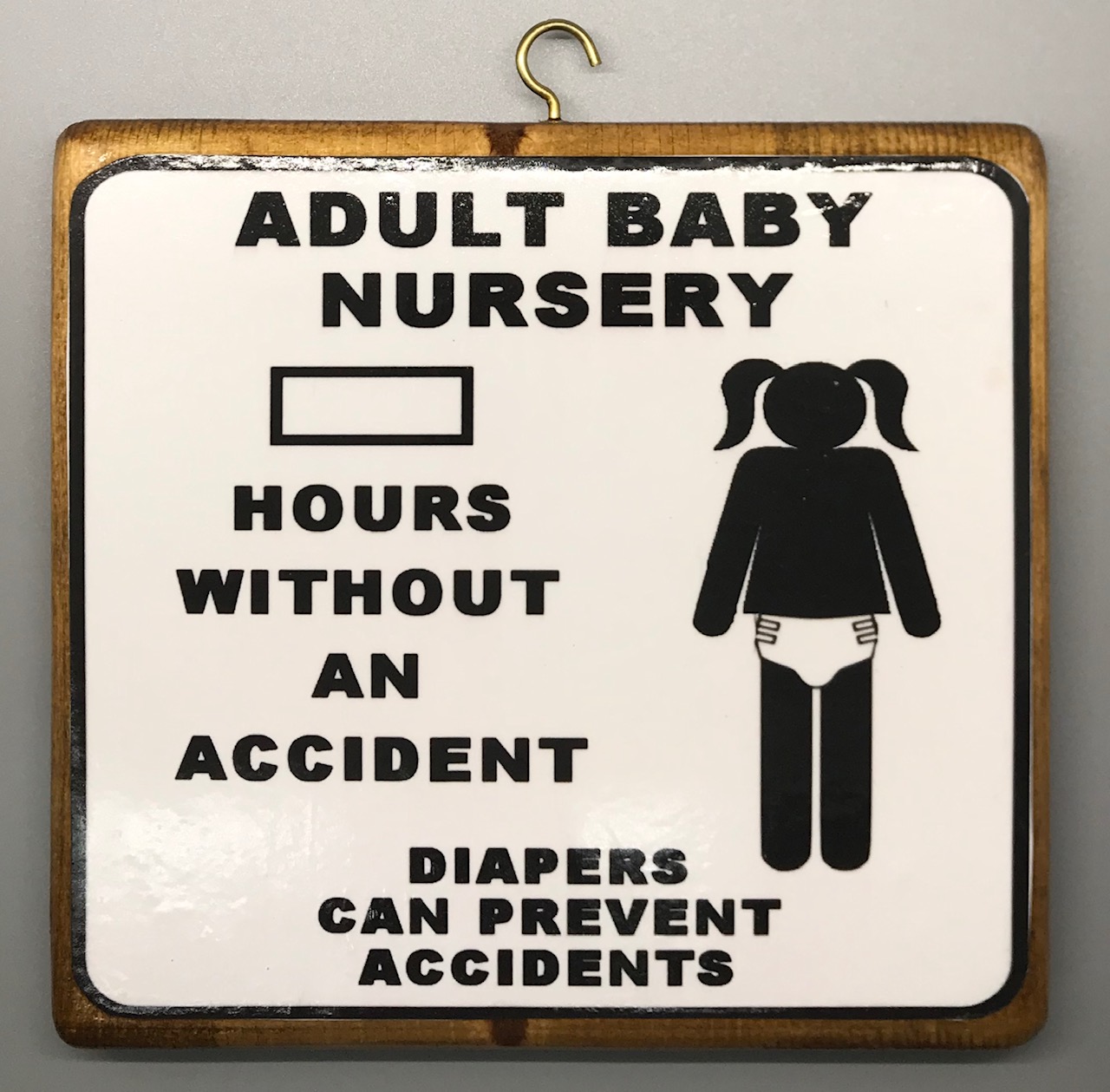 Hours Without an Accident Plaque - Girl Version - Click Image to Close
